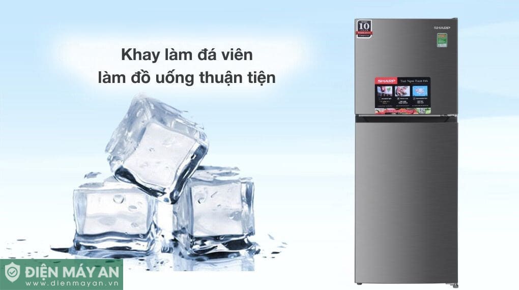 Tủ lạnh Sharp Inverter 181 lít SJ-X198V-SL